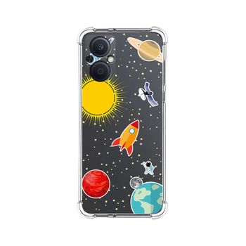 Funda Silicona Antigolpes Para Oppo Reno 8 Lite 5g Diseño Espacio Dibujos