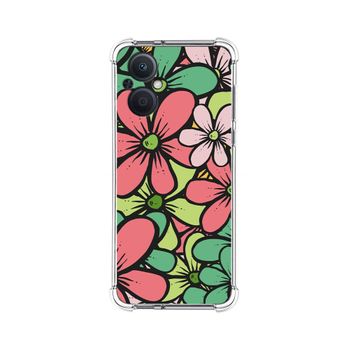 Funda Silicona Antigolpes Para Oppo Reno 8 Lite 5g Diseño Flores 02 Dibujos