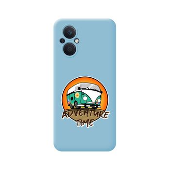 Funda Silicona Líquida Azul Para Oppo Reno 8 Lite 5g Diseño Adventure Time Dibujos