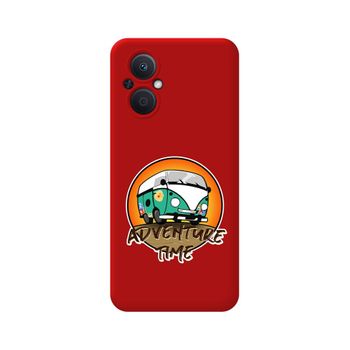 Funda Silicona Líquida Roja Para Oppo Reno 8 Lite 5g Diseño Adventure Time Dibujos