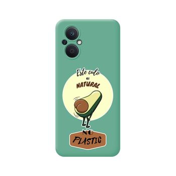 Funda Silicona Líquida Verde Para Oppo Reno 8 Lite 5g Diseño Culo Natural Dibujos