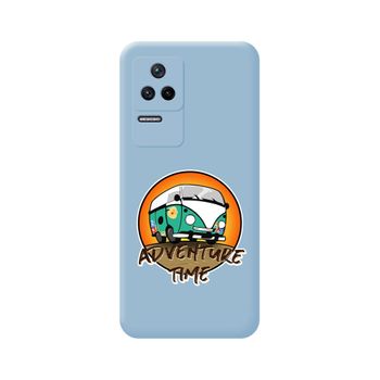 Funda Silicona Líquida Azul Para Xiaomi Poco F4 5g Diseño Adventure Time Dibujos