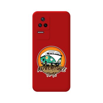 Funda Silicona Líquida Roja Para Xiaomi Poco F4 5g Diseño Adventure Time Dibujos