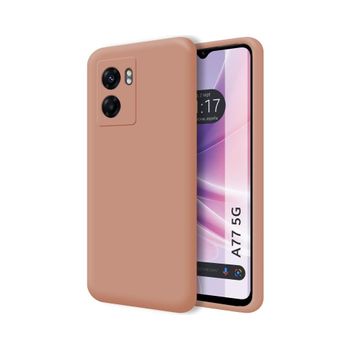 Funda Silicona Líquida Ultra Suave Para Oppo A77 5g Color Rosa