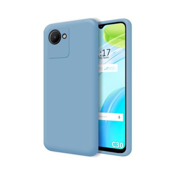 Funda Silicona Líquida Ultra Suave Para Realme C30 Color Azul