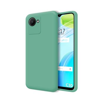 Funda Silicona Líquida Ultra Suave Para Realme C30 Color Verde