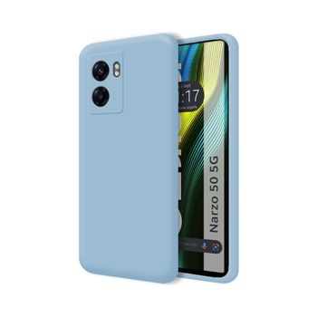 Funda Silicona Líquida Ultra Suave Para Realme Narzo 50 5g Color Azul
