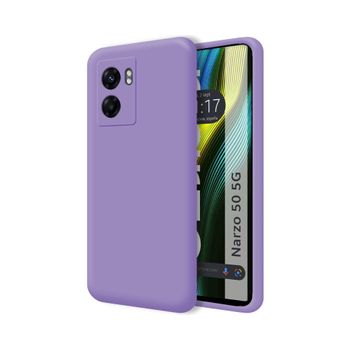 Funda Silicona Líquida Ultra Suave Para Realme Narzo 50 5g Color Morada