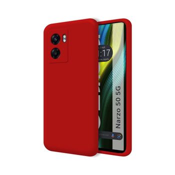 Funda Silicona Líquida Ultra Suave Para Realme Narzo 50 5g Color Roja