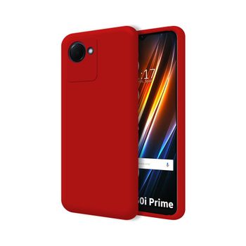 Funda Silicona Líquida Ultra Suave Para Realme Narzo 50i Prime Color Roja