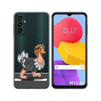 Funda Silicona Transparente Para Samsung Galaxy M13 4g Diseño Avestruz Dibujos