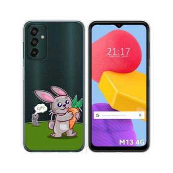 Funda Silicona Transparente Para Samsung Galaxy M13 4g Diseño Conejo Dibujos