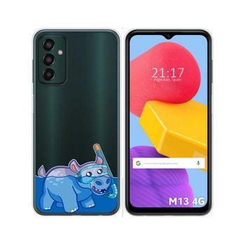 Funda Silicona Transparente Para Samsung Galaxy M13 4g Diseño Hipo Dibujos