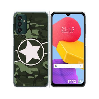 Funda Silicona Para Samsung Galaxy M13 4g Diseño Camuflaje 01 Dibujos