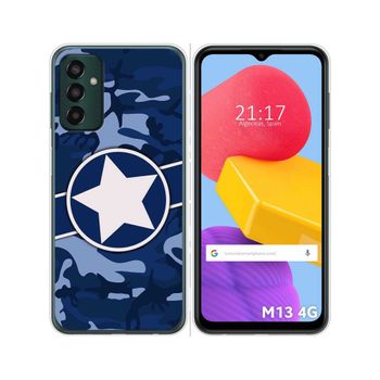 Funda Silicona Para Samsung Galaxy M13 4g Diseño Camuflaje 03 Dibujos