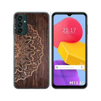 Funda Silicona Para Samsung Galaxy M13 4g Diseño Madera 06 Dibujos