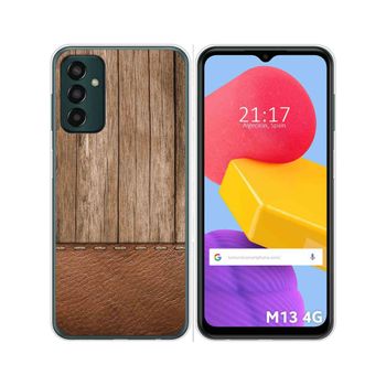 Funda Silicona Para Samsung Galaxy M13 4g Diseño Madera 09 Dibujos