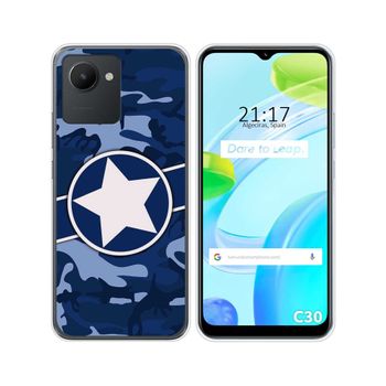 Funda Silicona Para Realme C30 Diseño Camuflaje 03 Dibujos