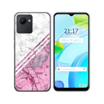 Funda Silicona Para Realme C30 Diseño Mármol 03 Dibujos