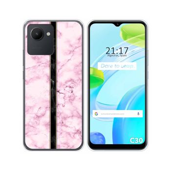 Funda Silicona Para Realme C30 Diseño Mármol 04 Dibujos