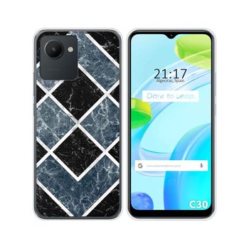 Funda Silicona Para Realme C30 Diseño Mármol 06 Dibujos