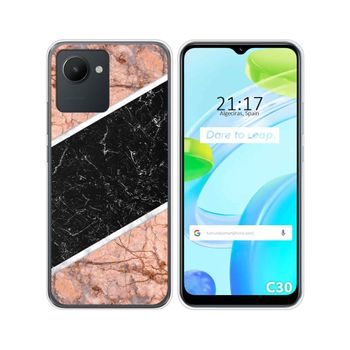 Funda Silicona Para Realme C30 Diseño Mármol 07 Dibujos