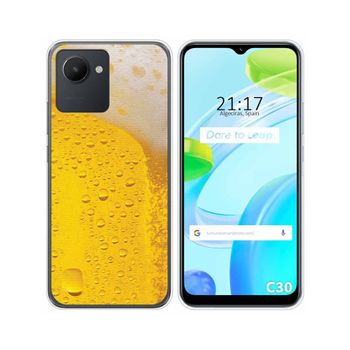 Funda Silicona Para Realme C30 Diseño Cerveza Dibujos