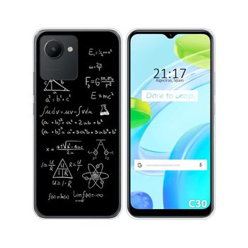 Funda Silicona Para Realme C30 Diseño Formulas Dibujos