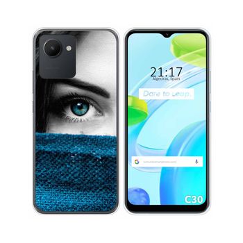 Funda Silicona Para Realme C30 Diseño Ojo Dibujos