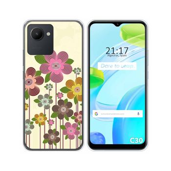 Funda Silicona Para Realme C30 Diseño Primavera En Flor Dibujos