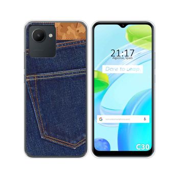 Funda Silicona Para Realme C30 Diseño Vaquero Dibujos