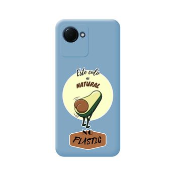 Funda Silicona Líquida Azul Para Realme C30 Diseño Culo Natural Dibujos