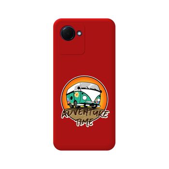 Funda Silicona Líquida Roja Para Realme C30 Diseño Adventure Time Dibujos