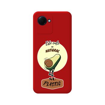 Funda Silicona Líquida Roja Para Realme C30 Diseño Culo Natural Dibujos