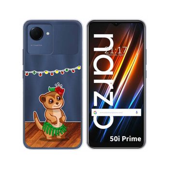 Funda Silicona Transparente Para Realme Narzo 50i Prime Diseño Suricata Dibujos