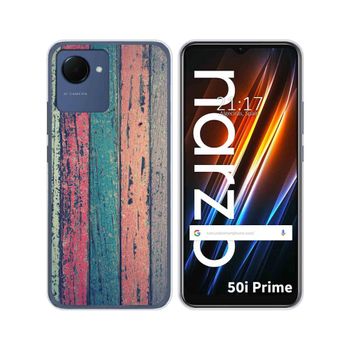 Funda Silicona Para Realme Narzo 50i Prime Diseño Madera 10 Dibujos