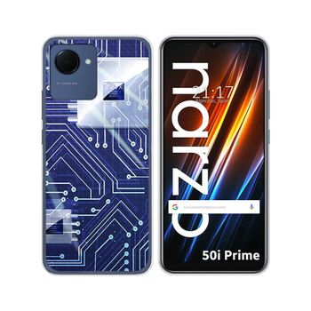 Funda Silicona Para Realme Narzo 50i Prime Diseño Circuito Dibujos