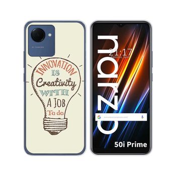 Funda Silicona Para Realme Narzo 50i Prime Diseño Creativity Dibujos