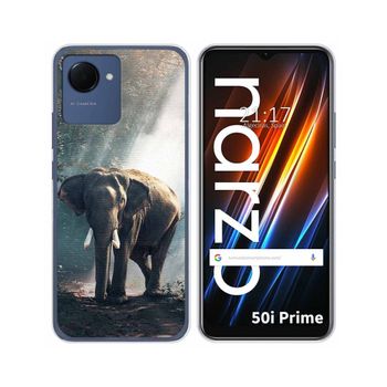 Funda Silicona Para Realme Narzo 50i Prime Diseño Elefante Dibujos