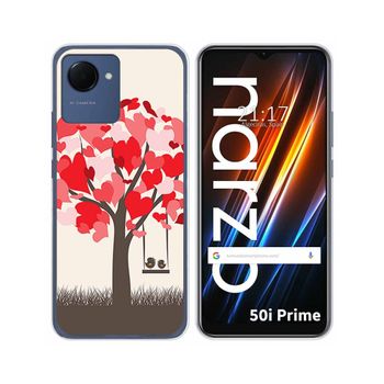 Funda Silicona Para Realme Narzo 50i Prime Diseño Pajaritos Dibujos