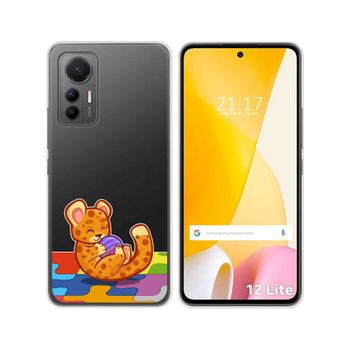 Funda Silicona Transparente Para Xiaomi 12 Lite 5g Diseño Leopardo Dibujos