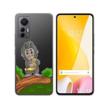 Funda Silicona Transparente Para Xiaomi 12 Lite 5g Diseño Mono Dibujos