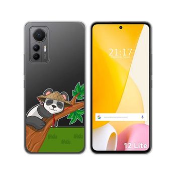 Funda Silicona Transparente Para Xiaomi 12 Lite 5g Diseño Panda Dibujos