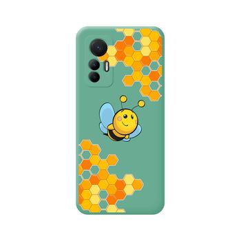 Funda Silicona Líquida Verde Para Xiaomi 12 Lite 5g Diseño Abeja Dibujos