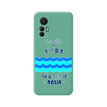 Funda Silicona Líquida Verde Para Xiaomi 12 Lite 5g Diseño Agua Dibujos