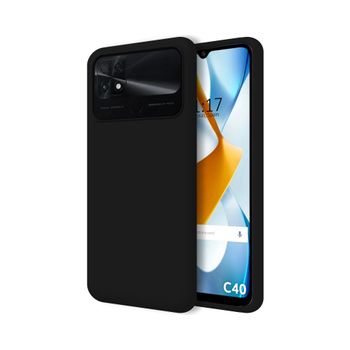 Funda Silicona Líquida Ultra Suave Para Xiaomi Poco C40 Negra