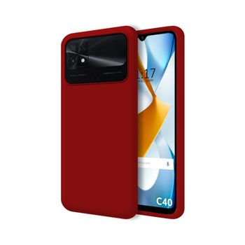 Funda Silicona Líquida Ultra Suave Para Xiaomi Poco C40 Roja