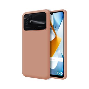 Funda Silicona Líquida Ultra Suave Para Xiaomi Poco C40 Rosa