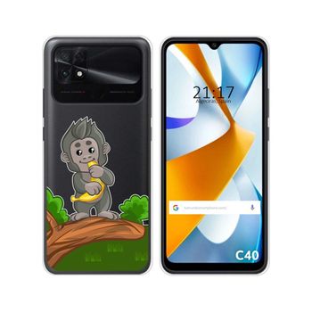 Funda Silicona Transparente Para Xiaomi Poco C40 Diseño Mono Dibujos