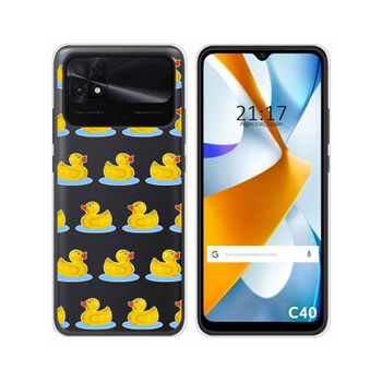 Funda Silicona Transparente Para Xiaomi Poco C40 Diseño Pato Dibujos